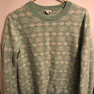 Gap wool-blend sweater in mint, size large tall